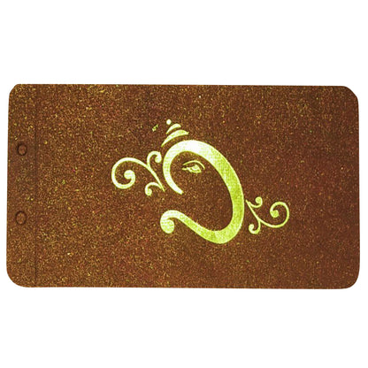 Brown Ganesha Personal Invitation Card-KNK4196