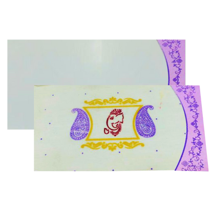 White Single Sheet Ganesha Invite