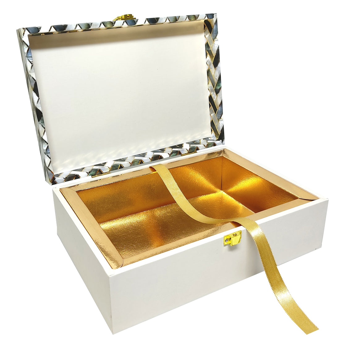 White And Grey Modern Box Invitation-KBX0301