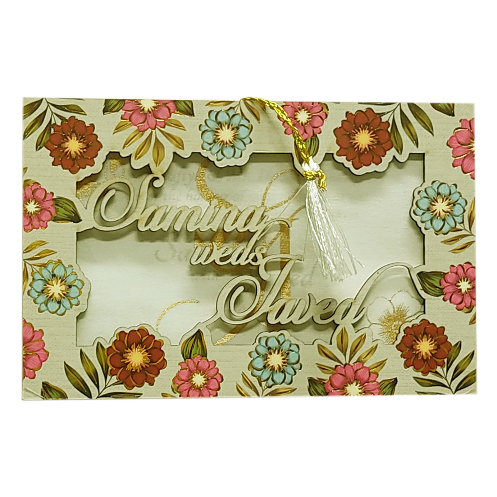 Light Grey MDF Invitation-King of Cards