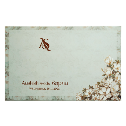 Green Laser cut Premium Invitation-King of Cards