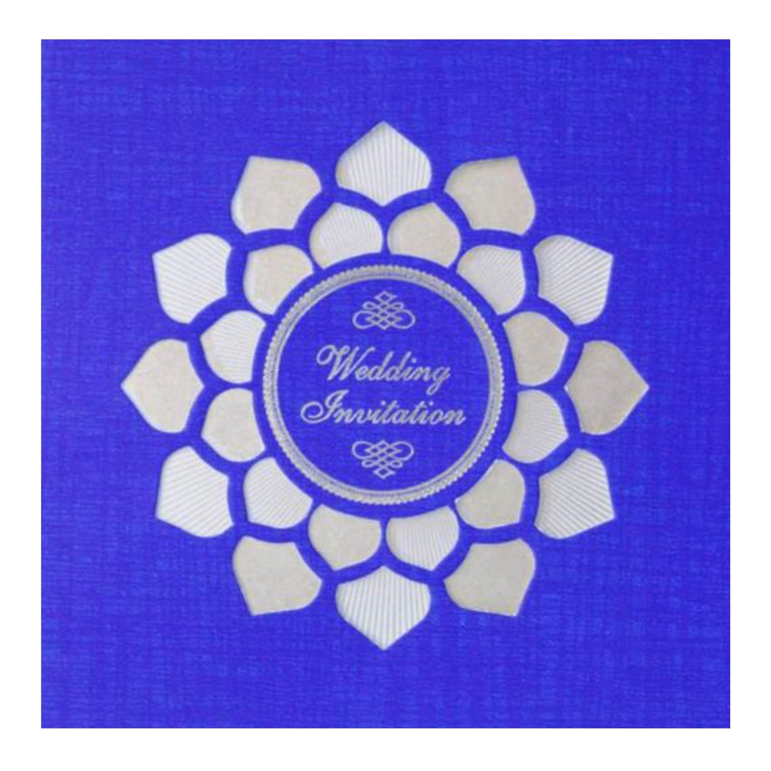 Dashing Blue Shading With Laser Cut Wedding Card - KNW43361-King of Cards