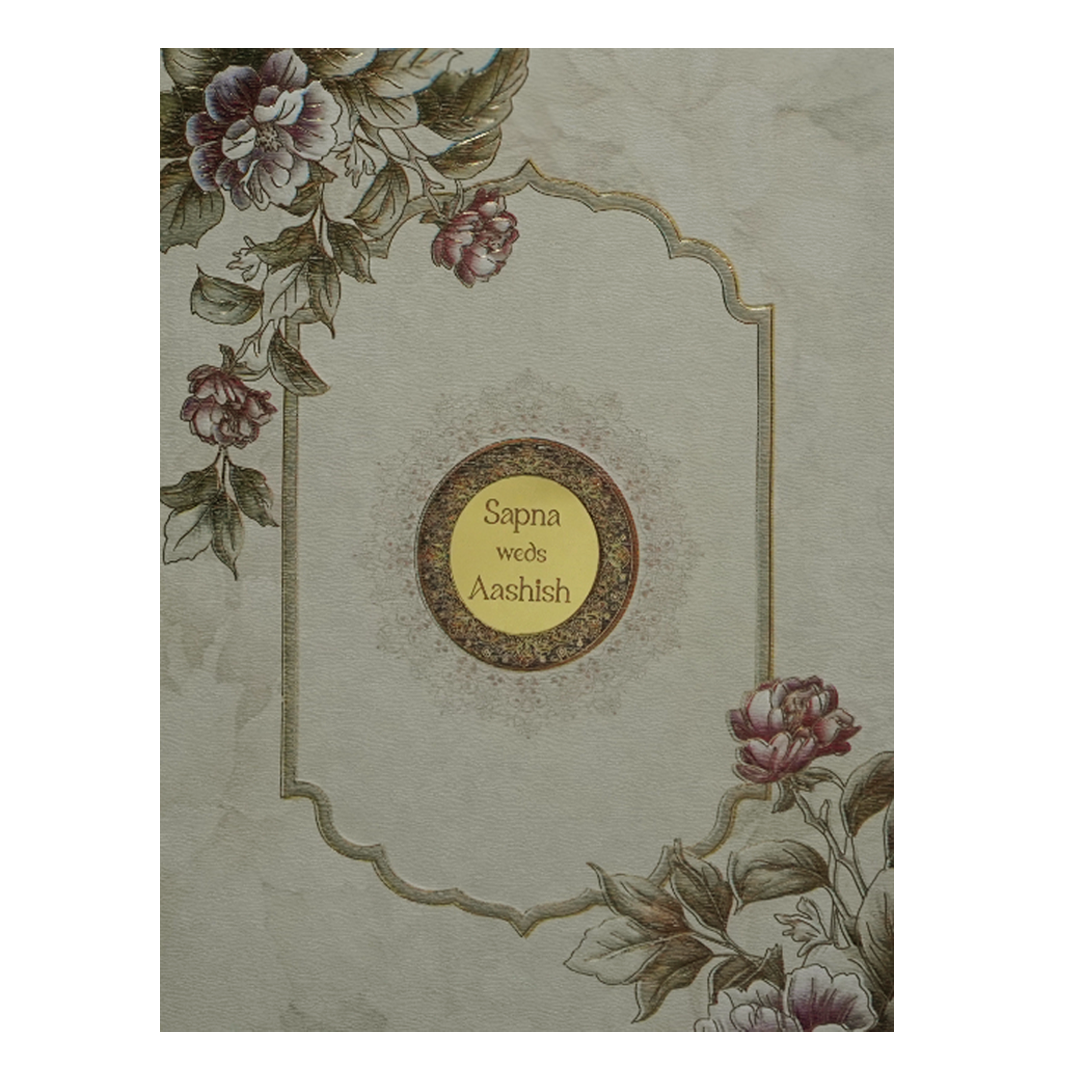 Cream Floral Invitation-King of Cards