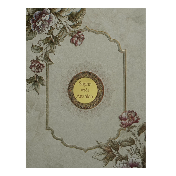 Cream Floral Invitation-King of Cards
