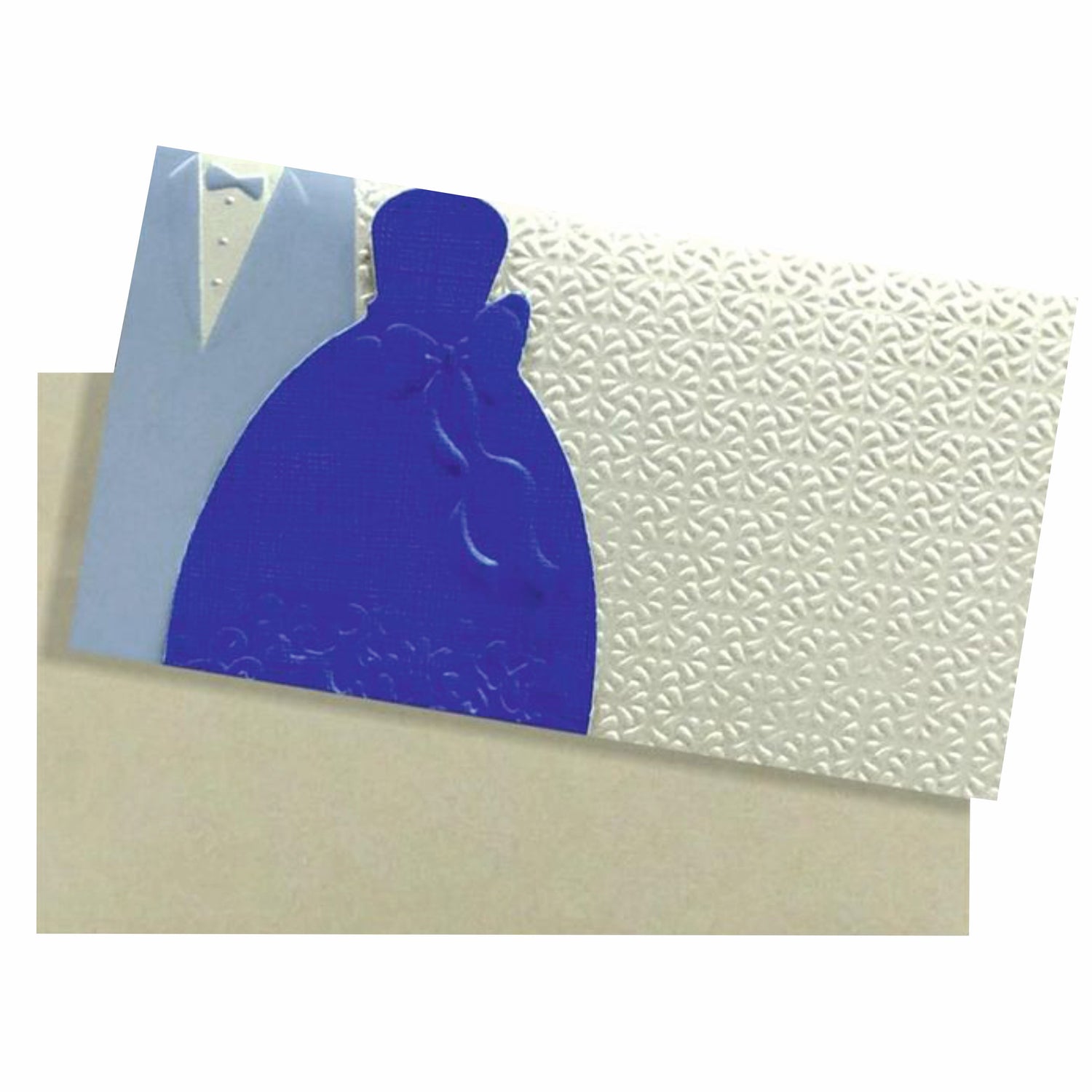 Beautiful Bride And Groom Theme With Grey Shading Personal Wedding Card - KNK30431