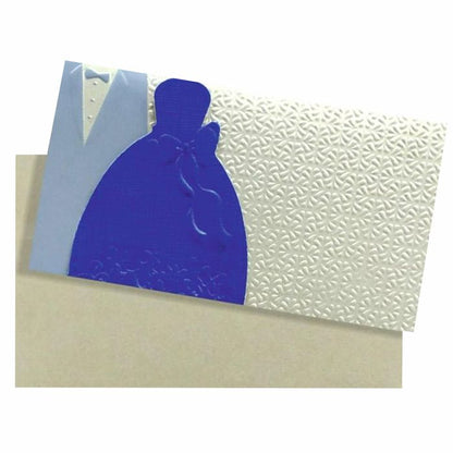 Beautiful Bride And Groom Theme With Grey Shading Personal Wedding Card - KNK30431-King of Cards