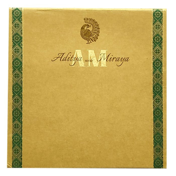 Brown Ganesha Invitation Card-King of Cards