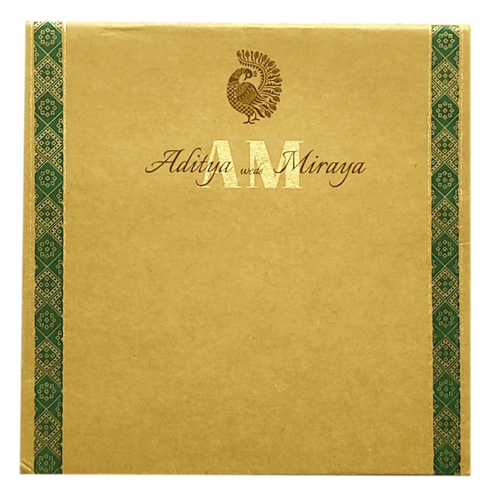 Brown Ganesha Invitation Card-KRC29521