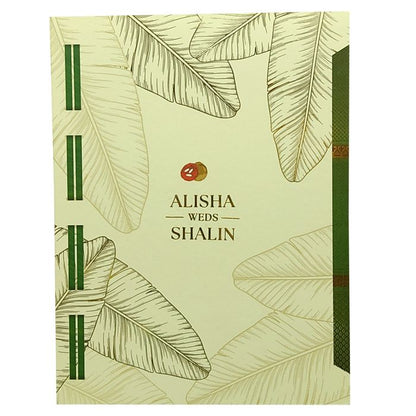 Cream Leaf South Wedding Invitation Card-King of Cards