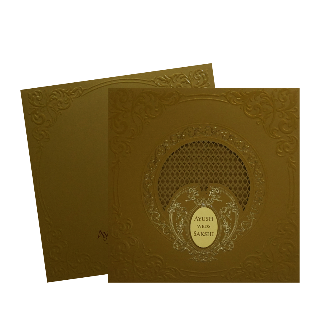 Golden MDF Marriage Card-King of Cards