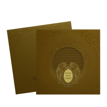 Golden MDF Marriage Card-King of Cards