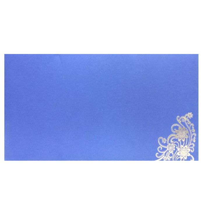 Alluring Blue Shading With Floral Theme Wedding Card - KNKS17BG-King of Cards