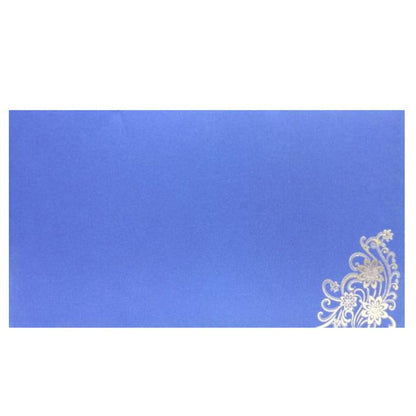 Alluring Blue Shading With Floral Theme Wedding Card - KNKS17BG-King of Cards