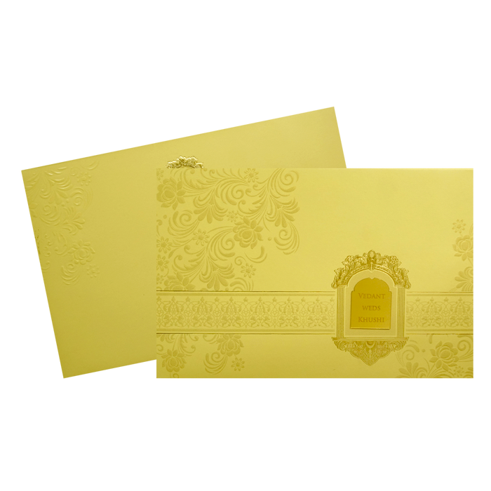 Light Yellow Wedding Card-King of Cards