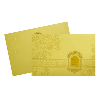 Light Yellow Wedding Card-King of Cards