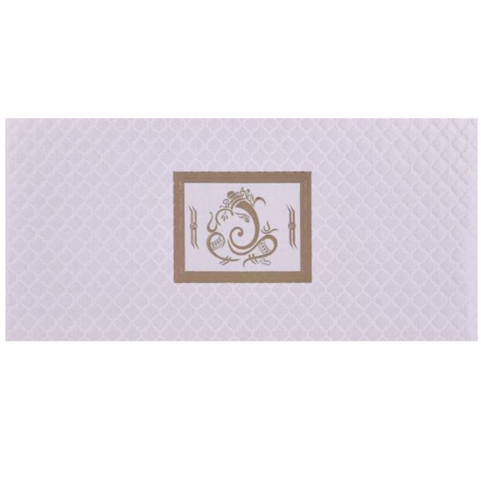 White Ganesha Invitation Card-King of Cards