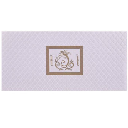 White Ganesha Invitation Card-King of Cards