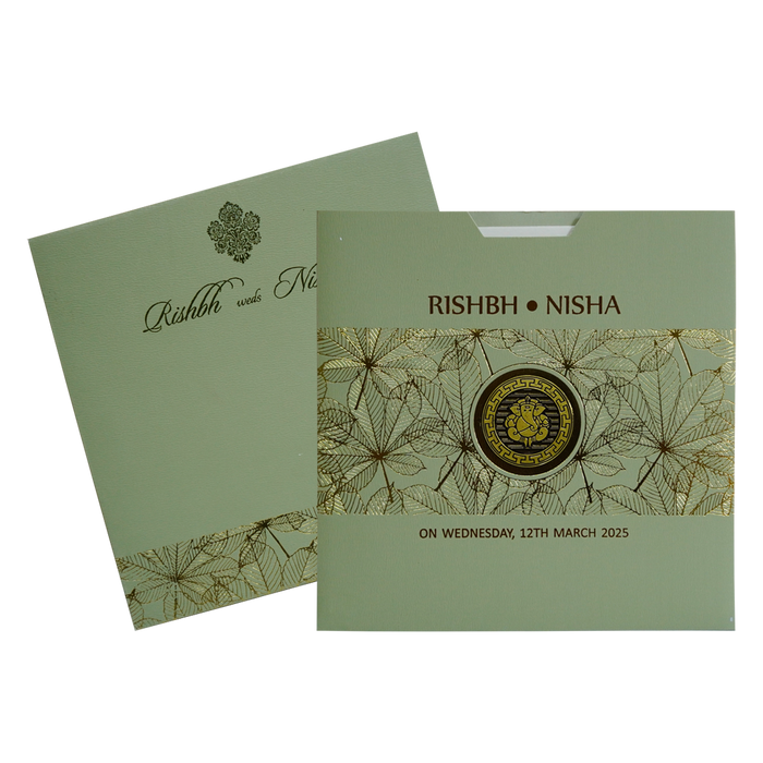 Pastel Green Wedding Card-King of Cards