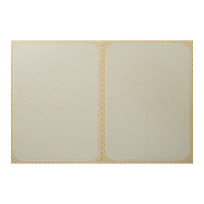 Cream Floral Tree Wedding Card-KNKC4085