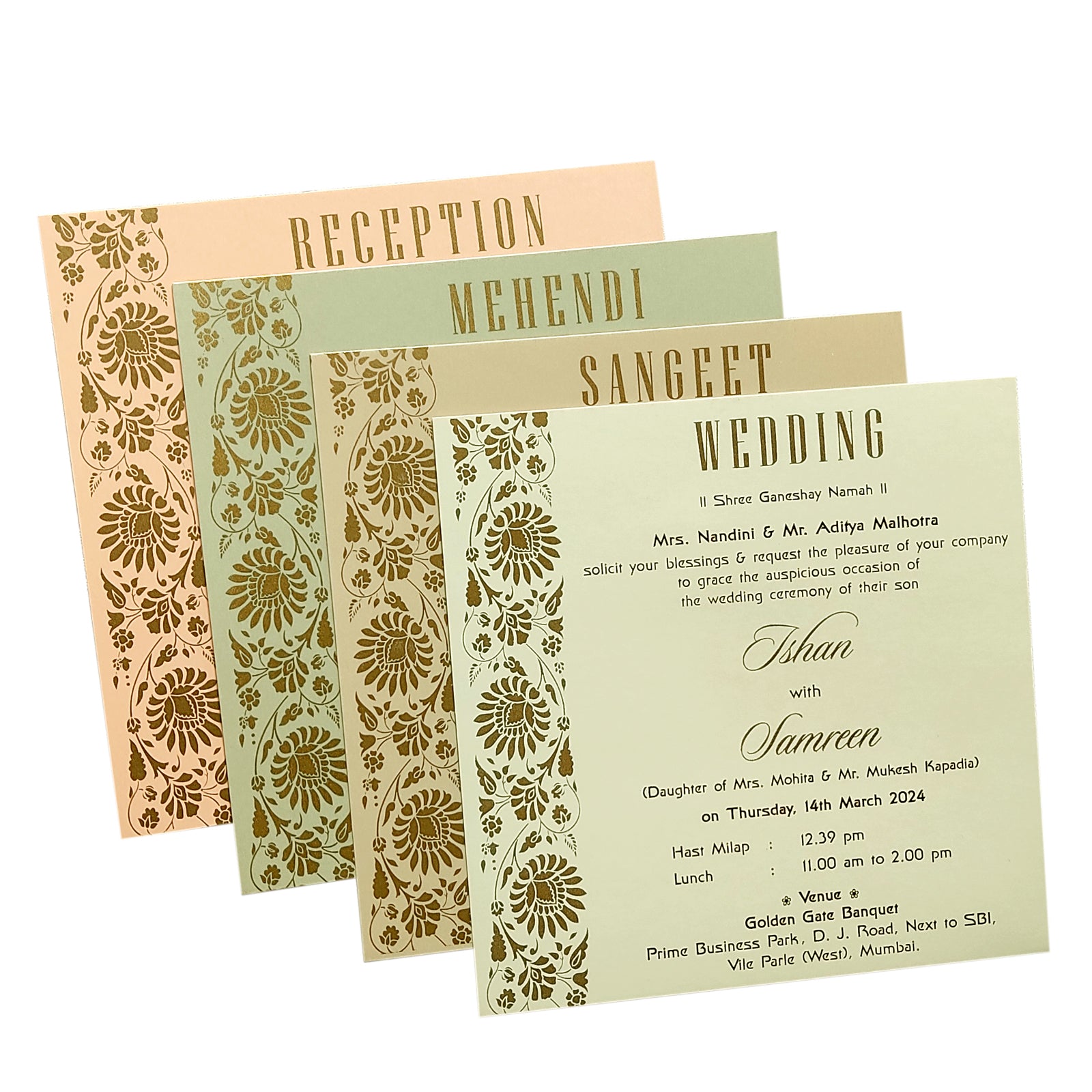 Grey Dot Design Invitation Card-KRC29221