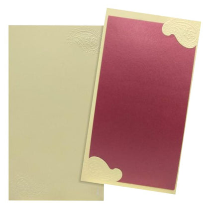 Check out our super cool collection of Cream and maroon metallic embossed design invitation card at best price. &amp;