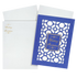 Blue Laser Cut Invitation With Gold Tipping Message Box-KNCPC431