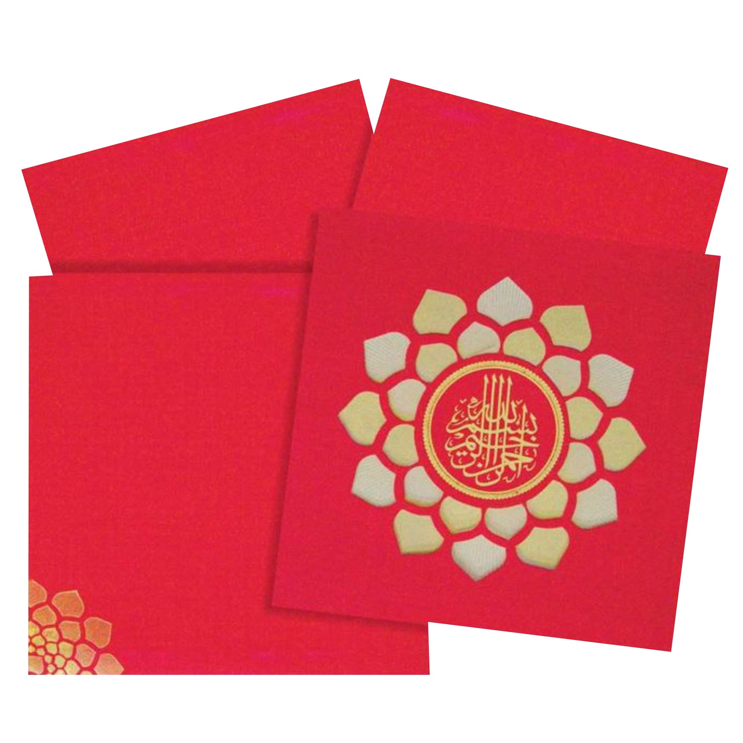 Red Floral Die Cut Invitation Card-King of Cards