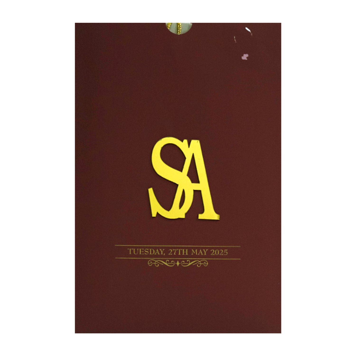Wine Red Wedding Card-KRC30691