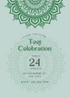 Light Green Floral Teej Invitation-AATEE001