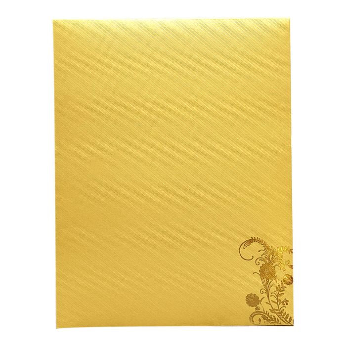 Gold Floral Foil Nameplate Invitation Card-King of Cards