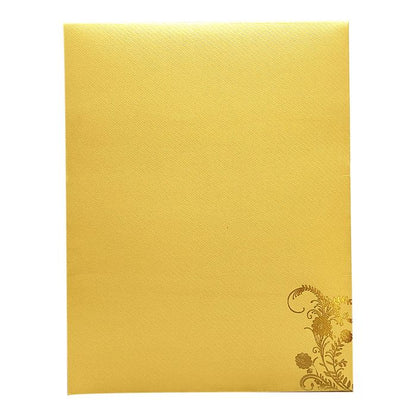 Gold Floral Foil Nameplate Invitation Card-King of Cards