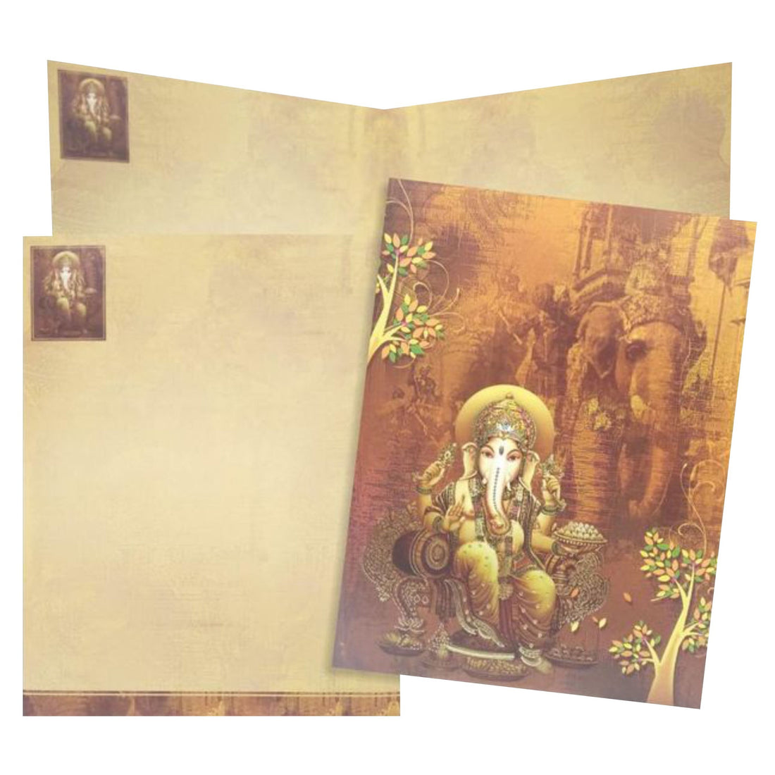 Sandal Shaded Offset With Ganesha And Elephant Background-King of Cards