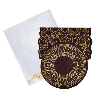 Beautiful Brown Shading Personal Wedding Card - KNK3238-King of Cards