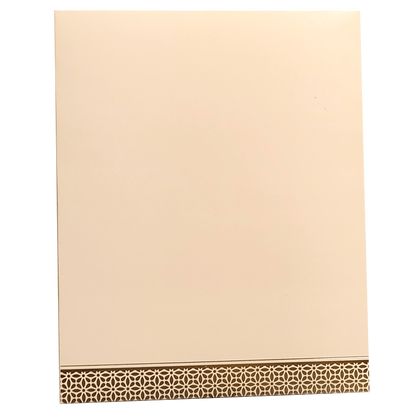Cream Embossed Nameplate Marriage Card-KNK4205C