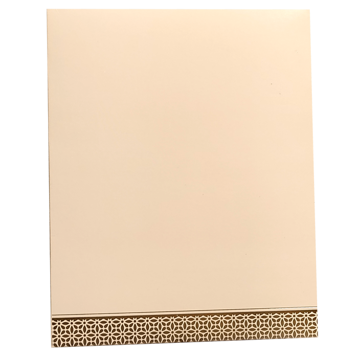 Cream Embossed Nameplate Marriage Card-King of Cards