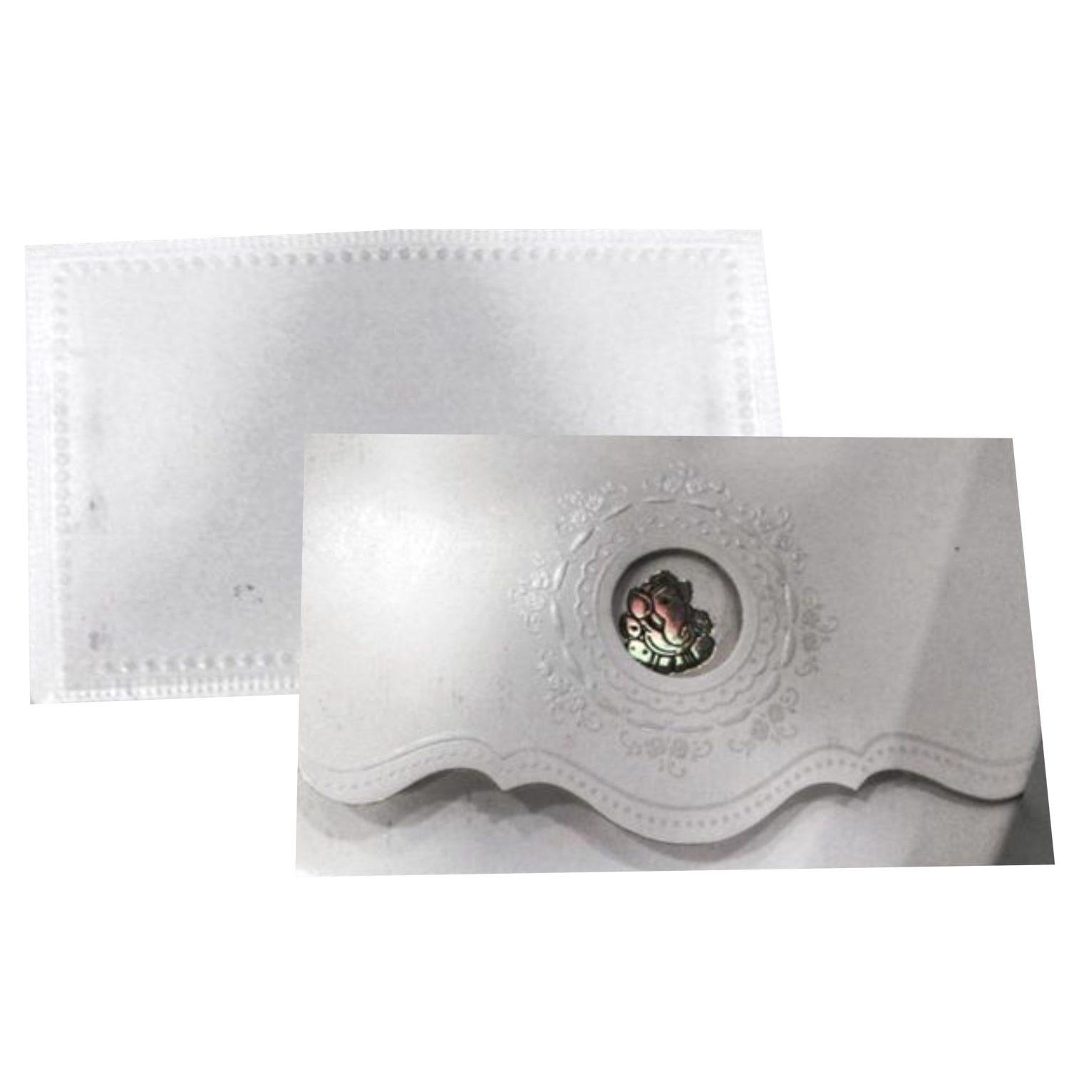 White Ganesha Invitation Card