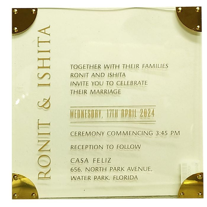 Acrylic Invitation Card-King of Cards