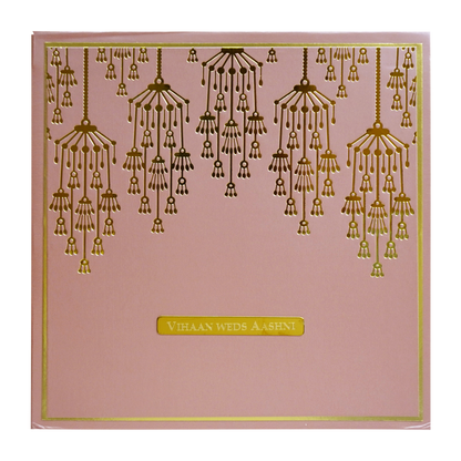 Pink Padded Wedding Card-King of Cards