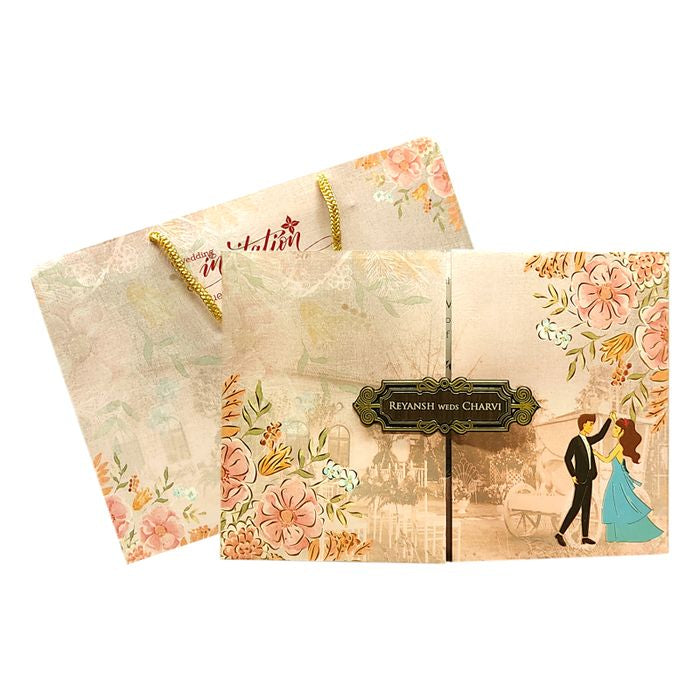 Pale Pink Wedding Card-King of Cards