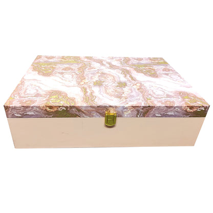 Beige Large Box Invitation-KBX0602-King of Cards