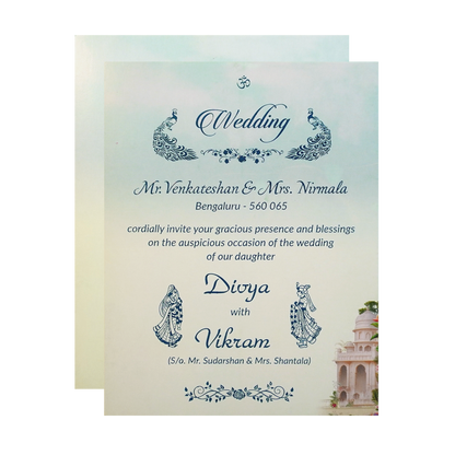 Royal Palace Theme Door Opening Wedding Card-King of Cards