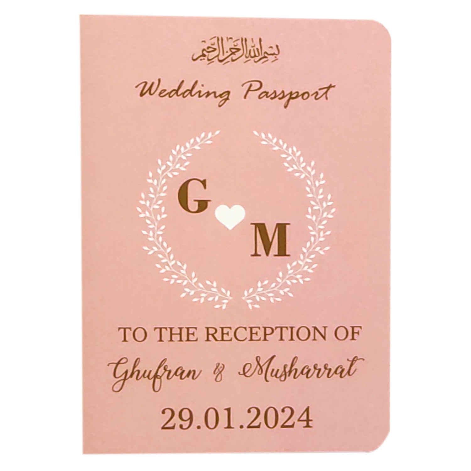 Pink Passport Invitation Card-King of Cards