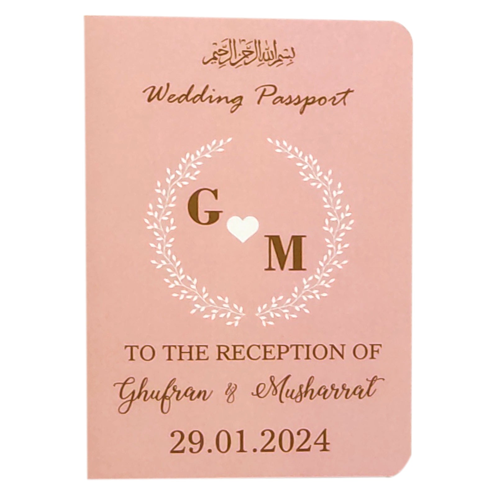 Pink Passport Invitation Card-King of Cards