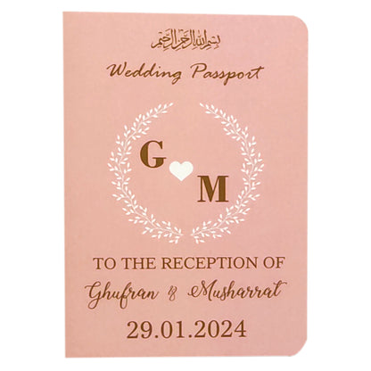 Pink Passport Invitation Card-King of Cards