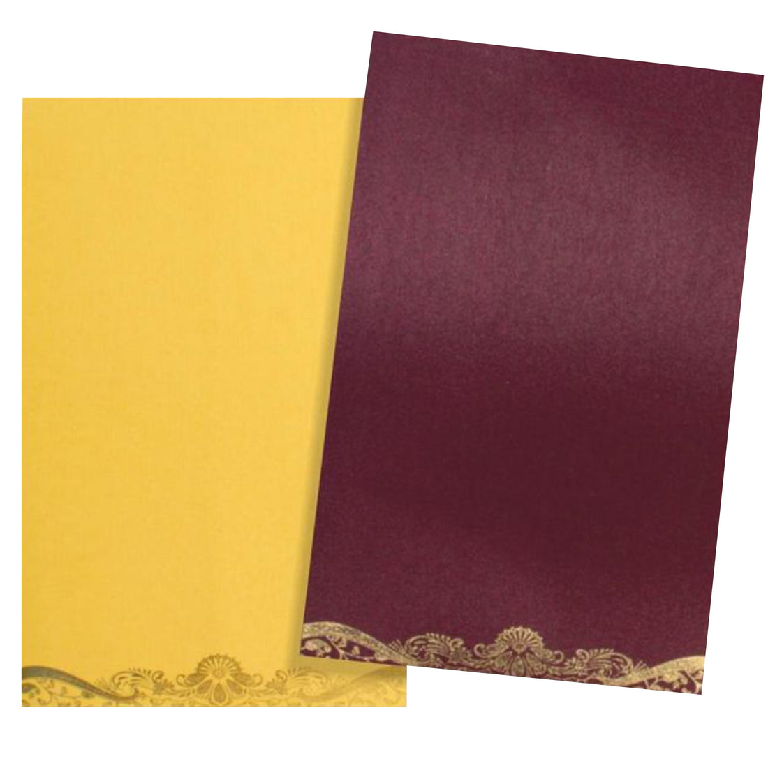 Violet Single Sheet Invitation Card