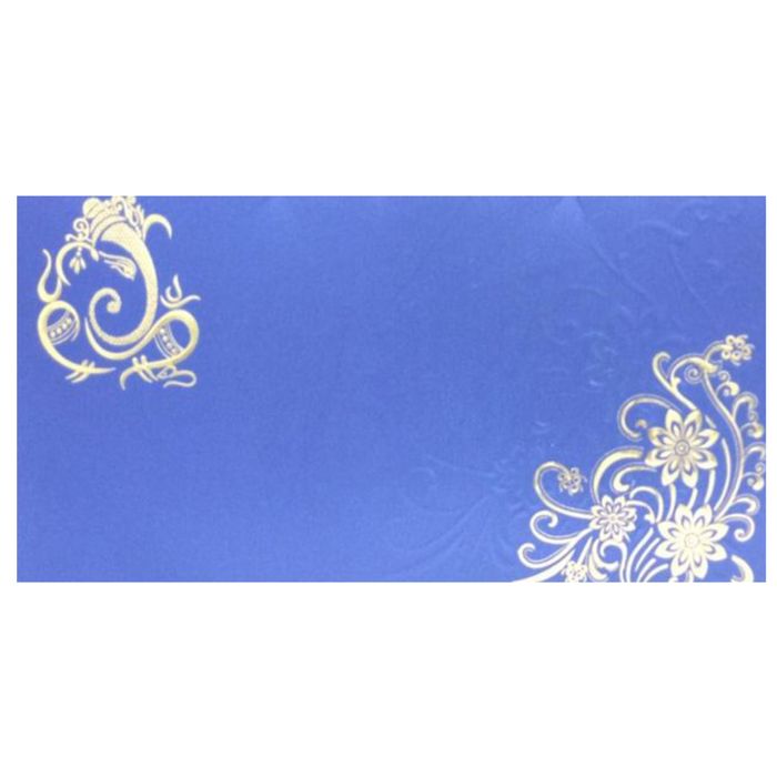 Alluring Blue Shading With Floral Theme Wedding Card - KNKS17BG-King of Cards