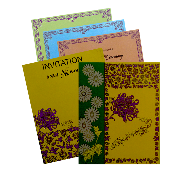 Pale Olive Green Wedding Card-King of Cards