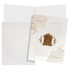 Dazzling Floral Design With White Shading Wedding Card - KNK3503
