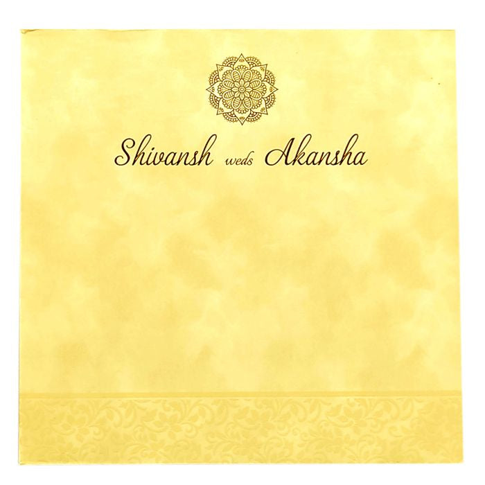 Cream Floral Invitation Card-King of Cards