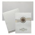 White Embossed Ganesha Wedding Card-KNK4105W